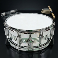 China Manufacturer 14x5.5 Inch Double Layer Metal Shell Snare Drum 8 Lugs Chrome Hardware Percussion Instrument for Stage Rock