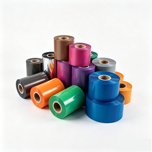 Ruban en satin doré pour transfert thermique, 110 mm * 300 m, ruban en résine lavable pour imprimante, pour l'impression de boîtes cadeaux, d'étiquettes textiles - Product Image 5