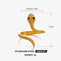 Cincin Berbentuk Ular Minimalis Terinspirasi Mode Eropa dan Amerika untuk Wanita, Gaya Etnik Vintage dengan Motif Tetesan Minyak.