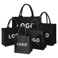 Sacs fourre-tout promotionnels réutilisables personnalisés pour femmes, grande capacité, en toile de coton imperméable, sacs de shopping de luxe avec logo