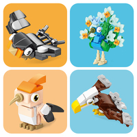 Modèles d'oiseaux en gros, figurines d'animaux, jouets de construction, animaux oiseaux, ensemble de blocs de construction, mini briques pour enfants