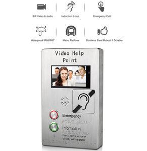 Interphone vidéo à double bouton KNTECH, téléphone d'urgence, interphone <span class=keywords><strong>IP</strong></span> avec caméra vidéo HD et écran TFT KNZD-60-2IPIL - Product Image 1