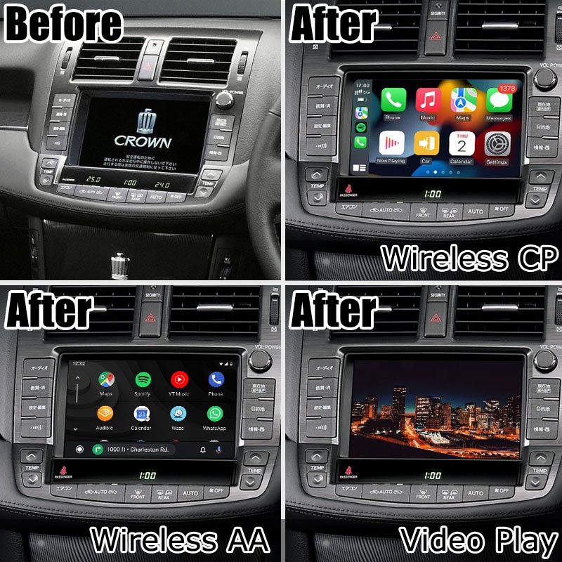 LSAILT ワイヤレス Carplay Android Auto インターフェースボックス
