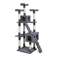 Structure d'escalade pour chat en bois sur mesure, extra haute, avec base renforcée