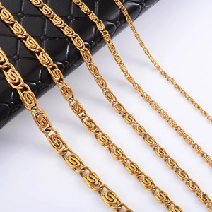 Collier long en acier inoxydable couleur or, chaîne à maillons trombone, pour femmes, hommes, style hip-hop, accessoires de bijoux en métal - Product Image 5
