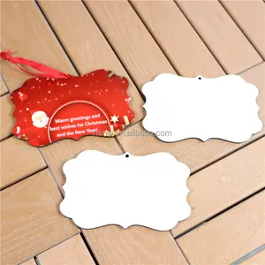 MDFSUB Hot Sales Xmas Decor Hanging Ornament Blanks 3mm MDF Double Side Blanks Sublimation Christmas Ornaments