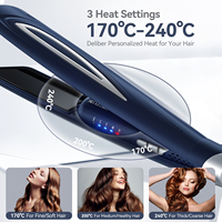 Sèche-cheveux à haute vitesse 2 en 1 à air chaud et froid Lisseur à cheveux électrique humide avec fer plat ionique