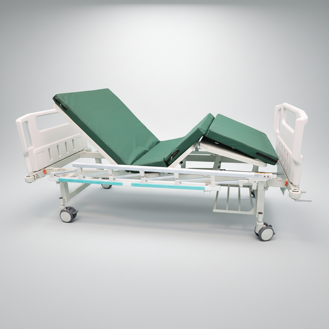 Stainless Steel Hospital Nursing Bed Adjustable Hospital Bed 2 Cranks Multi Position Manual Medical Hospital Beds