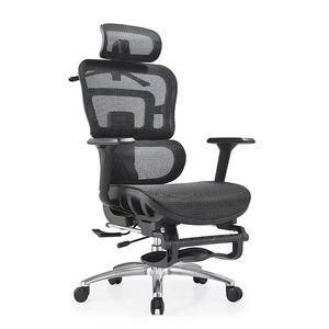 Chaise de bureau ergonomique pivotante à dossier haut Confortable Conception de levage en tissu maillé à fonction complète pour une utilisation au bureau du personnel - Product Image 2