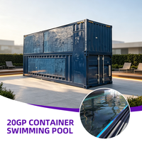 Piscine préfabriquée en conteneur 20GP, piscine en conteneur maritime standard, design moderne avec garantie ISO9001