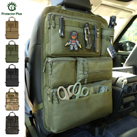 Organisateur de rangement suspendu tactique multi-compartiments en PVC pour système de panneaux, avec pochettes détachables pour siège de voiture/véhicule