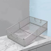 Panier pour lave-vaisselle Quality Industries, panier de lavage à mailles fines, organisateur durable en acier inoxydable avec design perforé