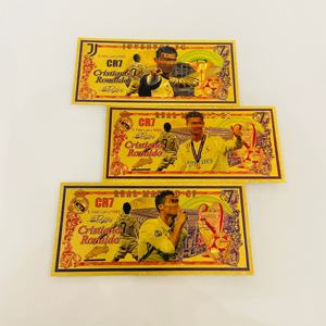 Weltfußballstars Cristiano Ronaldo und Messi 24K Vergoldete Folien-Banknote zur Erinnerung und Sammlung - Product Image 5