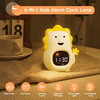 Jam Alarm Digital Unicorn anak-anak, jam pintar Alarm matahari terbit dengan lampu malam anak-anak, Jam Alarm LED hewan