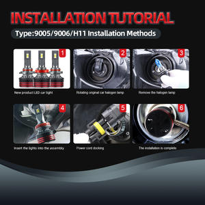 Kit de bombilla de faro LED M8 Pro H7 120W para motocicleta H1 10000LM Auto Light Material de aluminio 6500K <span class=keywords><strong>VENTA</strong></span> CALIENTE H3 Bombilla LED de coche H11 - Product Image 6