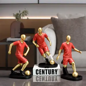 Персонализированная Статуэтка футбольного игрока с Месси Роналду Неймар, статуэтка для гостиной, офиса, кабинета, настольные украшения