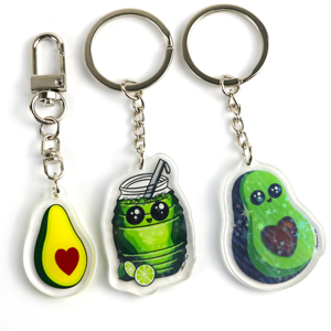 Doble lado <span class=keywords><strong>Anime</strong></span> niñas claro impresión personalizada llavero de acrílico - Product Image 2