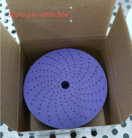 Disque abrasif en céramique de qualité 737U, 150 mm, violet, à fixation auto-agrippante, pour ponçage propre Cyclone Hole