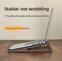 Support pour ordinateur portable en bois massif, design surélevé dissipant la chaleur, support de bureau portable, support vertical, organisateur Apple/Lenovo