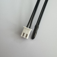 Sensor Suhu Resin Epoksi Tabung Tembaga Berlapis Nikel 10K NTC Thermistor Output Analog Akurasi 1C untuk AC