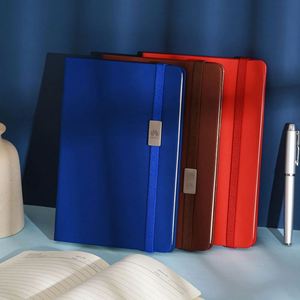 Papelería Personalizada, Cuaderno de Cuero A5 Personalizado, Impresión de Tapa Dura, Encuadernación Promocional, Cuaderno con Correa Elástica para Negocios - Product Image 3