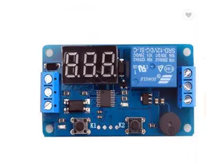 DK-C-02 2- key programmable trigger delay switch 12V digital display cycle timing delay module timer relay