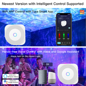 Projecteur d'étoiles intelligent avec nuage de nébuleuse de galaxie/vague océanique en mouvement, projecteur de veilleuse WiFi Star Sky, lecteur de musique - Product Image 5