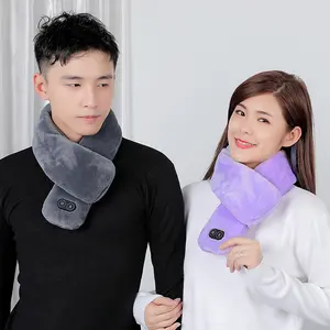 Bufanda térmica de felpa multifuncional para hombres y mujeres, pañuelo de masaje térmico para el cuello, con Usb, electrónica, para invierno