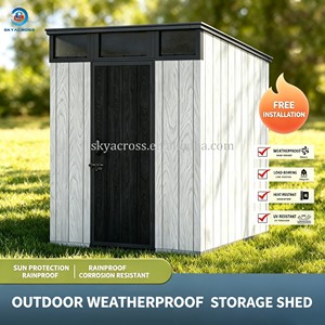 Casetta da Giardino Skyacross Container Factory in PP con Tetto a Falda, Impermeabile e Resistente ai Raggi UV, Facile da Montare - Product Image 2