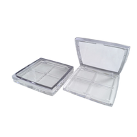 Boîte de fard à paupières compacte et pratique à trois compartiments ensemble de maquillage emballage conteneur de fard à paupières vide