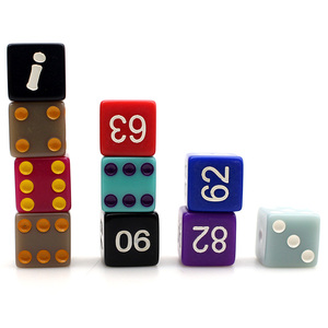 Factory Direct Wholesale Custom Logo Made Precision Engraved Personalized D6 16MM 6 Side Plastic Acrylic Game <strong>Dice</strong> Set - Product Image 2