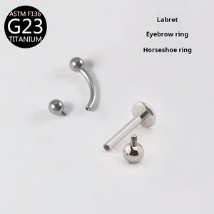 Billes et cônes de remplacement en titane G23 à filetage externe, accessoires de piercing pour lèvre, sourcil, nombril, langue, bijoux corporels DIY - Product Image 4