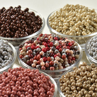 Perles de rocailles en verre rondes de 4 mm en vrac, perles de rocailles en verre de haute qualité de 100 g de couleur unie pour le bricolage
