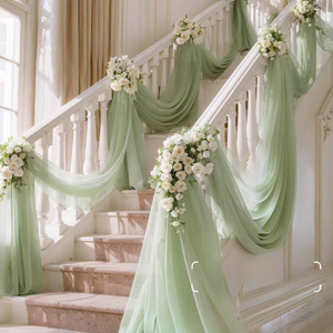 Malla Decorativa Romántica de Tul para Barandillas de Escaleras, 0.8m de Ancho, para Decoración de Fondos de Bodas y Fotografía - Product Image 5