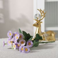 Fleurs artificielles réalistes en plastique, marguerites, décorations pastorales fraîches et écologiques pour la table à manger, le salon