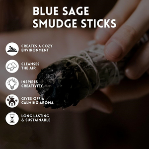 Bâtons de Sauge Bleue Bio Noués à la Main pour Purification, Yoga & Méditation, Ambiance Florale, Élimination des Energies Négatives, Guide de Démarrage - Product Image 5
