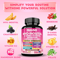 Vente en gros usine : Complément alimentaire Myo-Inositol D-Chiro Inositol Berberine en capsules 16-en-1, 90 capsules, qualité alimentaire, OEM/ODM, pour l'immunité