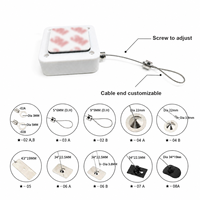 Boîte à câble antivol rétractable Mella Square en ABS avec câble en acier inoxydable pour les expositions et la sécurité des téléphones portables