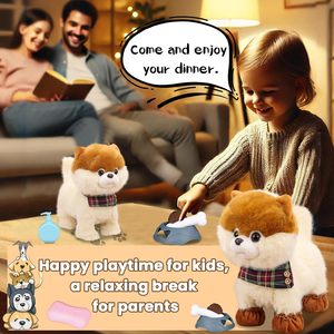 Chiot jouets pour enfants chien jouet contrôle réaliste Musical danse animé en peluche animal de compagnie avec laisse créatif animaux en peluche jouets cadeaux - Product Image 3