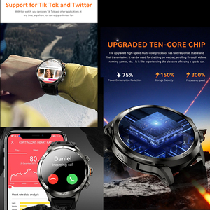 Oem GPS điện thoại thông minh xem với thẻ Sim và HD máy ảnh 4 gam LTE <span class=keywords><strong>Android</strong></span> Wearable 1.75 AMOLED 3 + 32GB Heart Rate máu Oxy NFC - Product Image 6