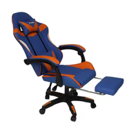 Chaise de bureau exécutive ergonomique en cuir, style course, dossier haut, convertible, pivotante, avec massage et refroidissement 4D, pour le gaming et le télétravail