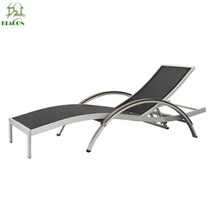 Sun lounger wholesale deck chairs custom villa outdoor hotel relax metal chaise lounge chair