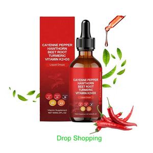 Shopify Dropshipping Hepsi Bir Arada Formül Doğal <span class=keywords><strong>Vitamin</strong></span> D3+K2 Oral Sıvı Takviyeleri Kırmızı Biber Pancar Bitkisel Damlalar - Product Image 1