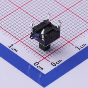 UK-B0219-DP25Y Tactile Switch Through hole-4P,6x6mm Switch Single Pole Single Throw Rectangle Button 2.5N Through Hole - Product Image 2