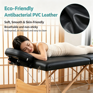 เตียงนวดไม้แบบพับได้ ปรับระดับความสูงได้ พกพาสะดวก - Product Image 4