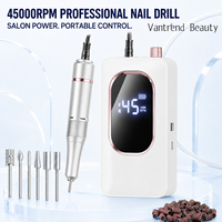 Vantrend Beauty Distributor 45000RPM Professionelles Nagelbohrer-Set Tragbare Salon-E-File-Maschine mit individuellem Logo und Einzelhandelsverpackung