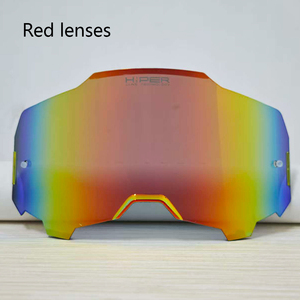 Lentes reemplazables para motocicleta Chopper, lentes acrílicas transparentes rojas anti-UV400 para ciclismo, esquí, deportes al aire libre - Product Image 4