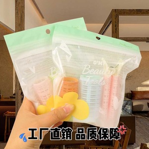 Bigoudis en plastique auto-adhésifs cylindriques sans chaleur, 21 rouleaux, 3 paquets, emballage en sachet OPP - Product Image 4