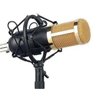 3.5mm wired Anchor microphone USB Condenser Sound Handheld Stereo Studio KTV Karaoke Player Loudspeaker With MIC Speaker Stand