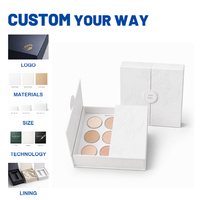 Boîte cadeau rigide de luxe recyclable avec fermeture magnétique, gaufrage en mousse EVA et impression offset pour produits de beauté